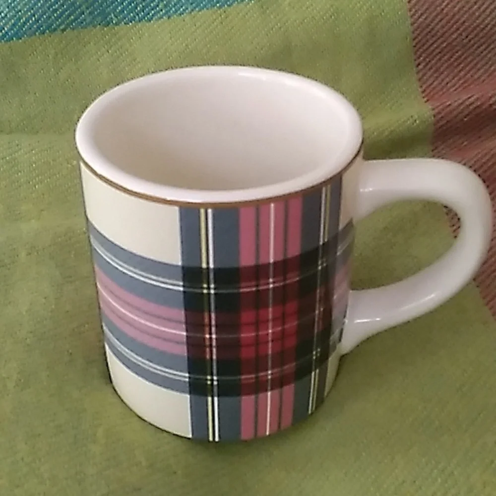 Vintage Williams Sonoma Tartan Plaid Mug